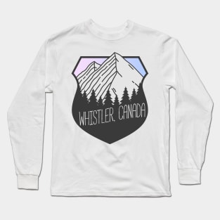 Whistler, Canada Mountain Crest Sunset Long Sleeve T-Shirt